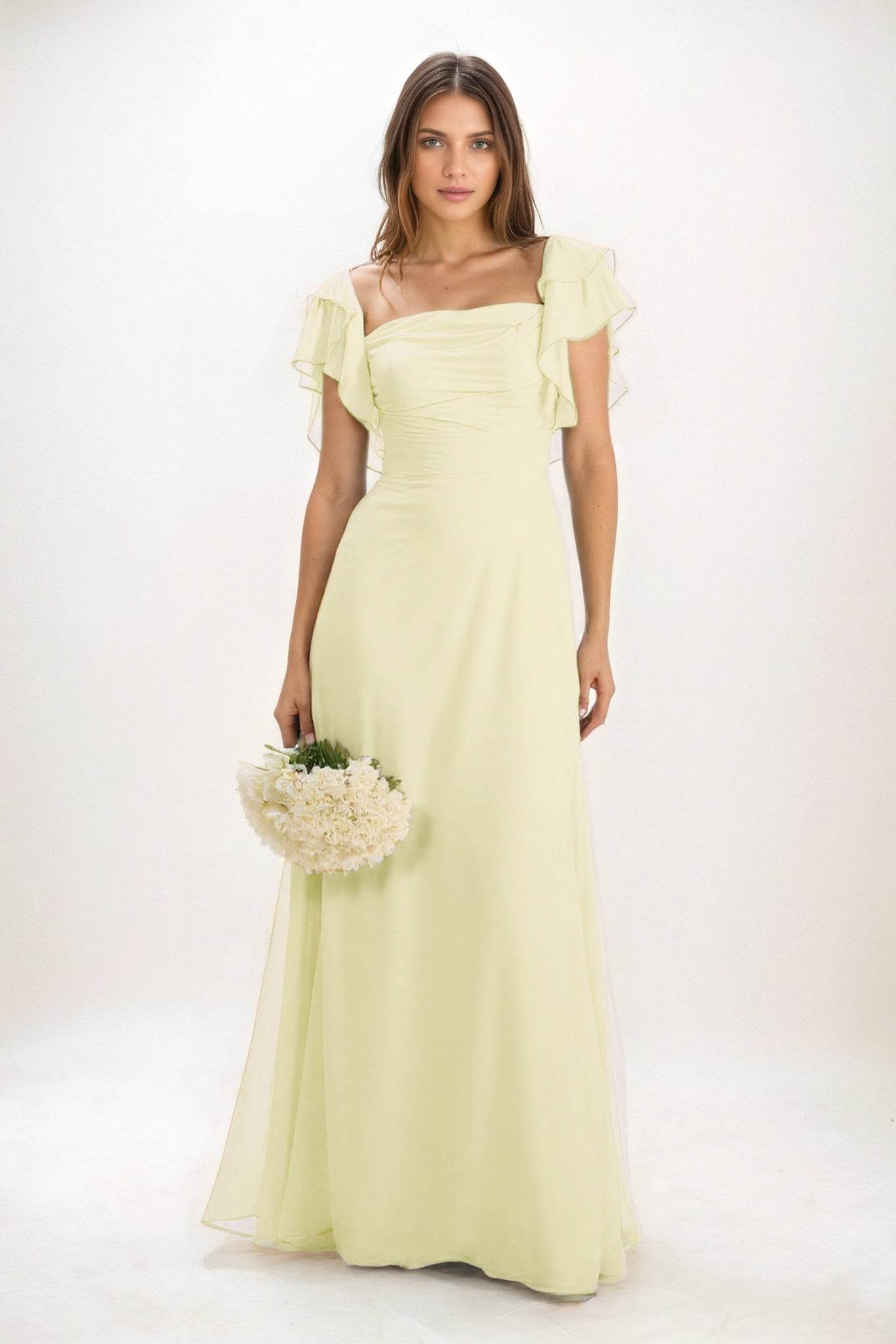 Elegant A Line Maxi Chiffon Bridesmaid Dress Bridesmaid Dress