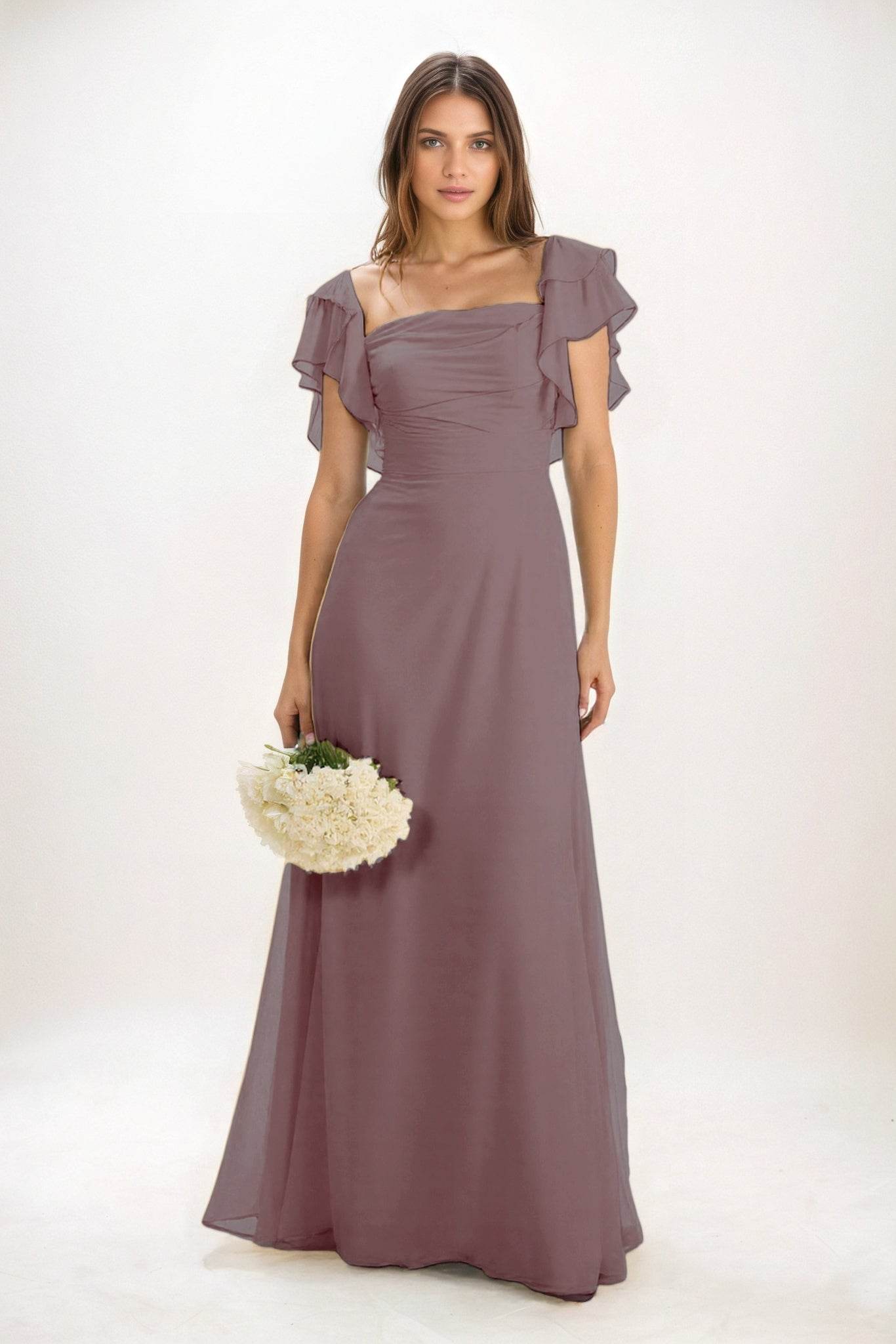 Elegant A Line Maxi Chiffon Bridesmaid Dress Bridesmaid Dress