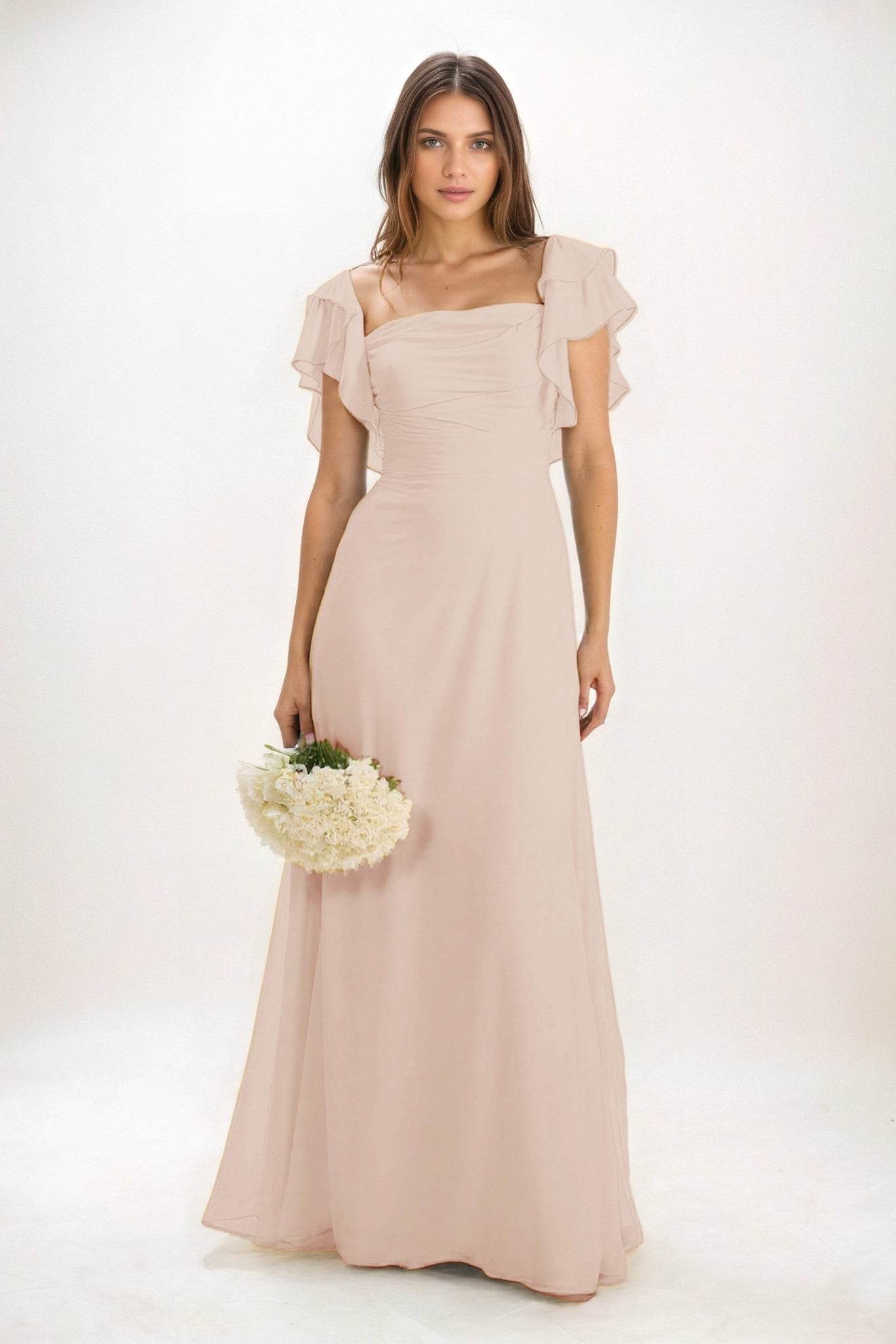 Elegant A Line Maxi Chiffon Bridesmaid Dress Bridesmaid Dress