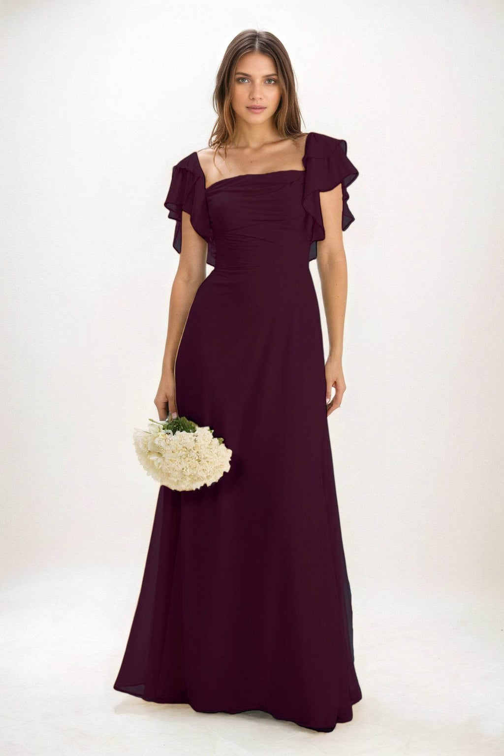 Elegant A Line Maxi Chiffon Bridesmaid Dress Bridesmaid Dress