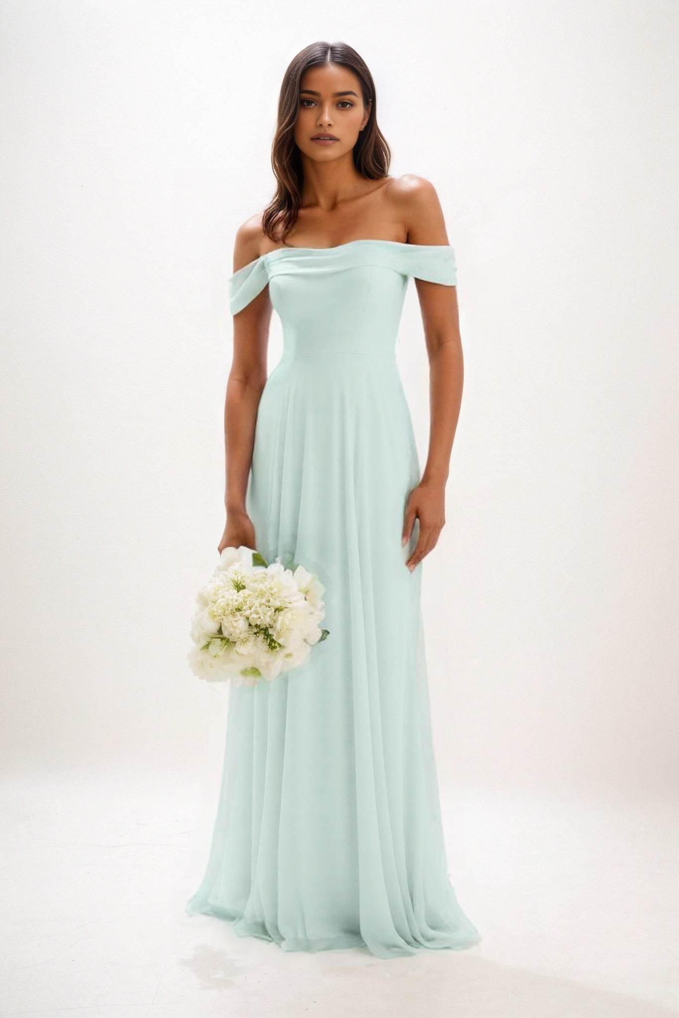 Elegant A Line Maxi Chiffon Bridesmaid Dress Bridesmaid Dress