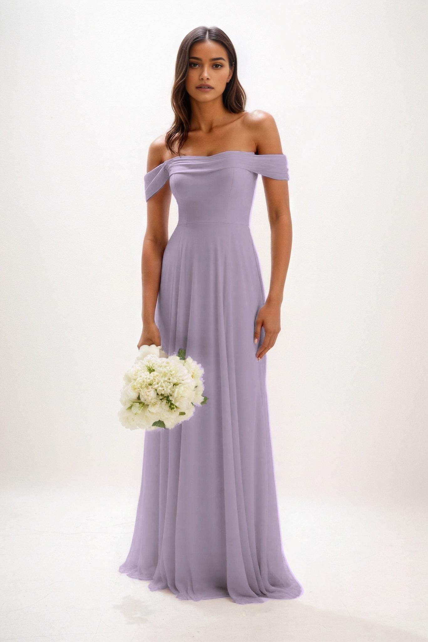 Elegant A Line Maxi Chiffon Bridesmaid Dress Bridesmaid Dress