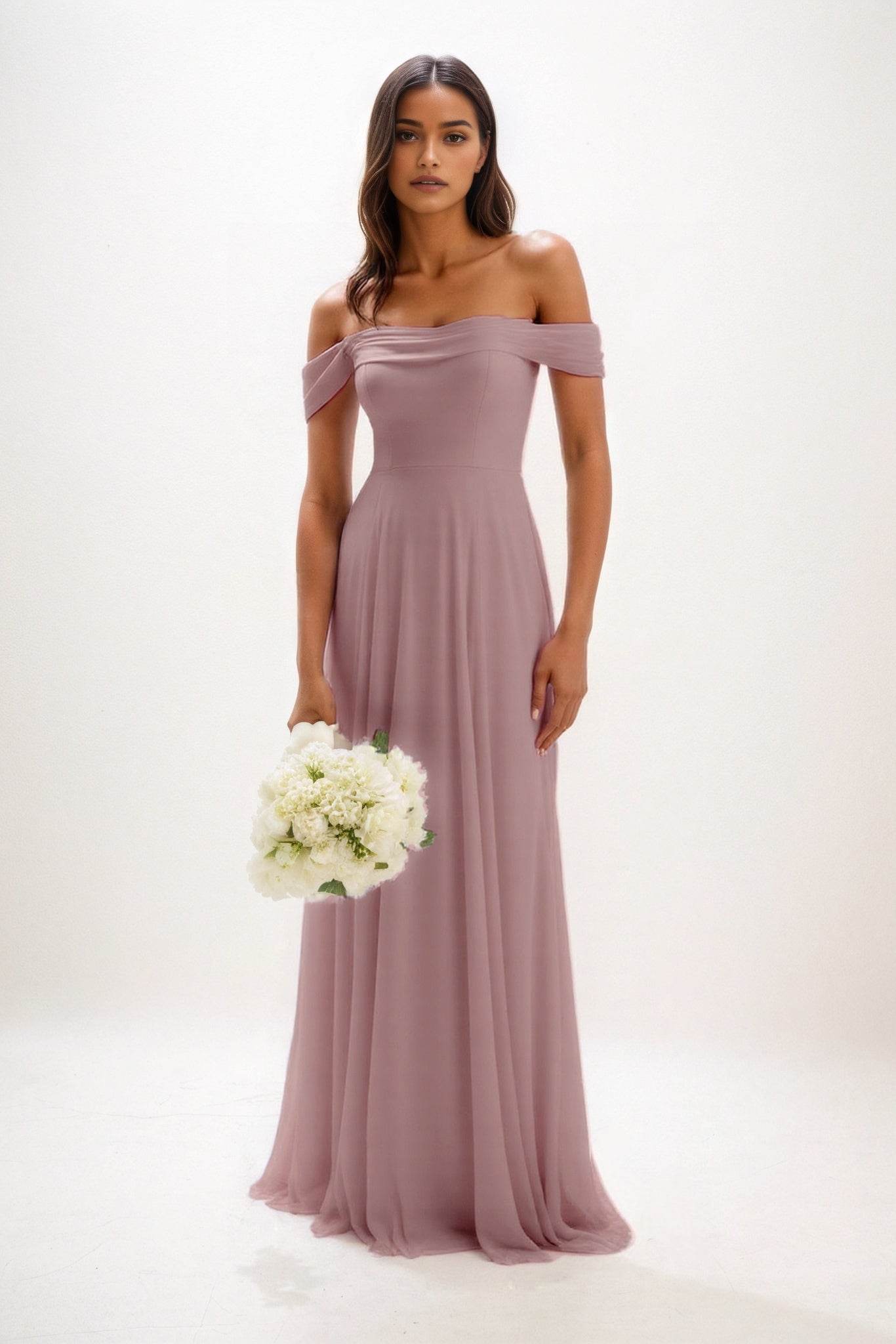 Elegant A Line Maxi Chiffon Bridesmaid Dress Bridesmaid Dress