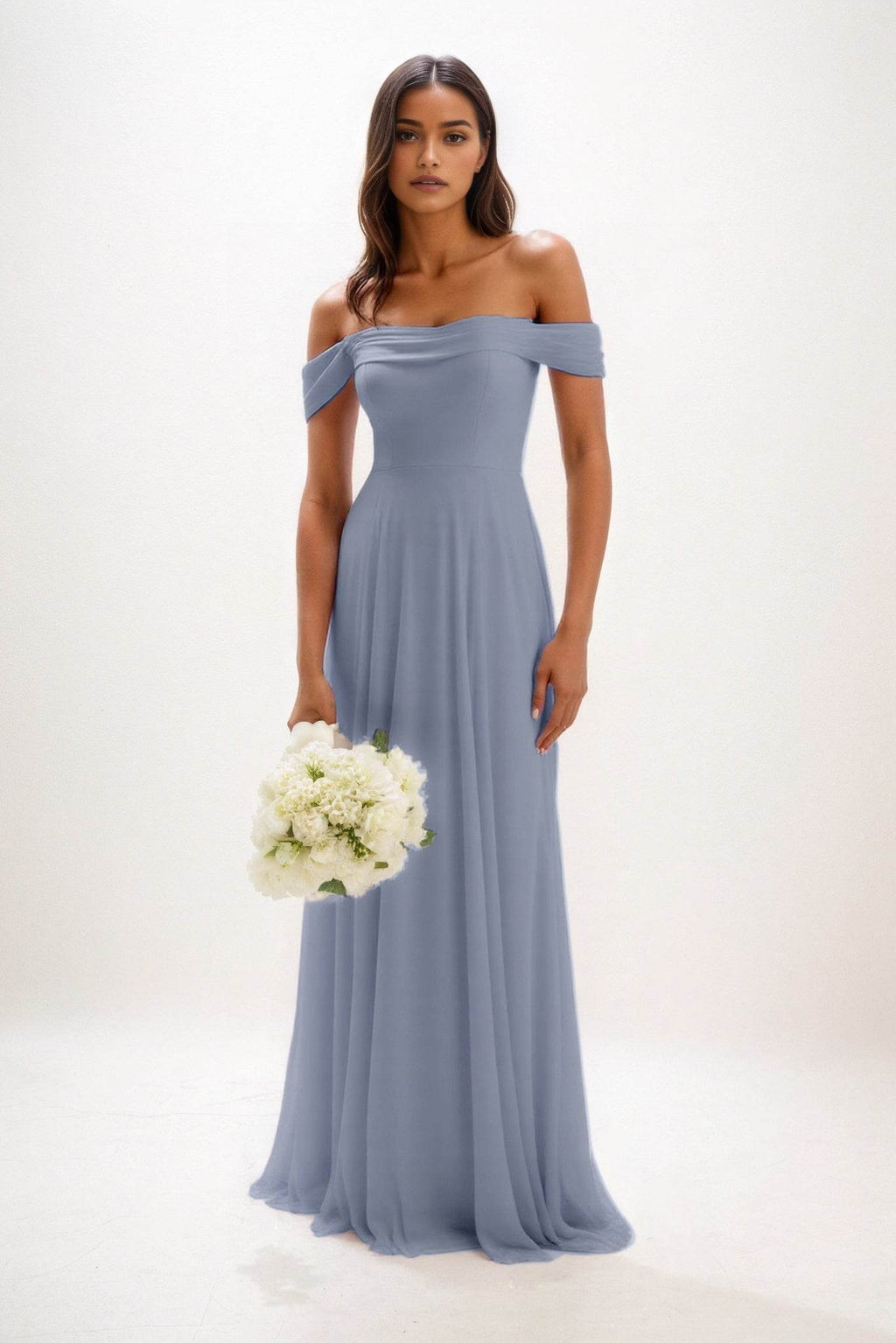 Elegant A Line Maxi Chiffon Bridesmaid Dress Bridesmaid Dress