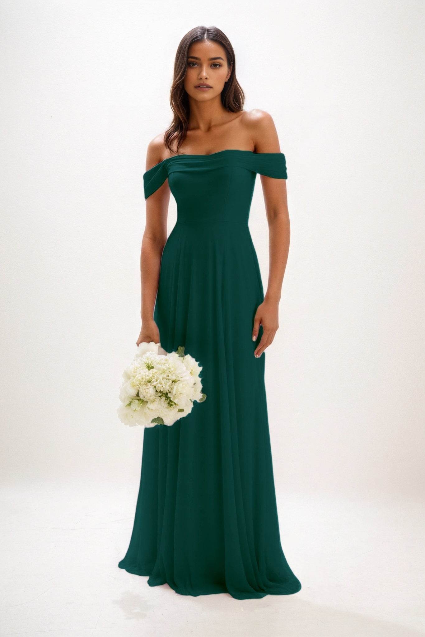 Elegant A Line Maxi Chiffon Bridesmaid Dress Bridesmaid Dress