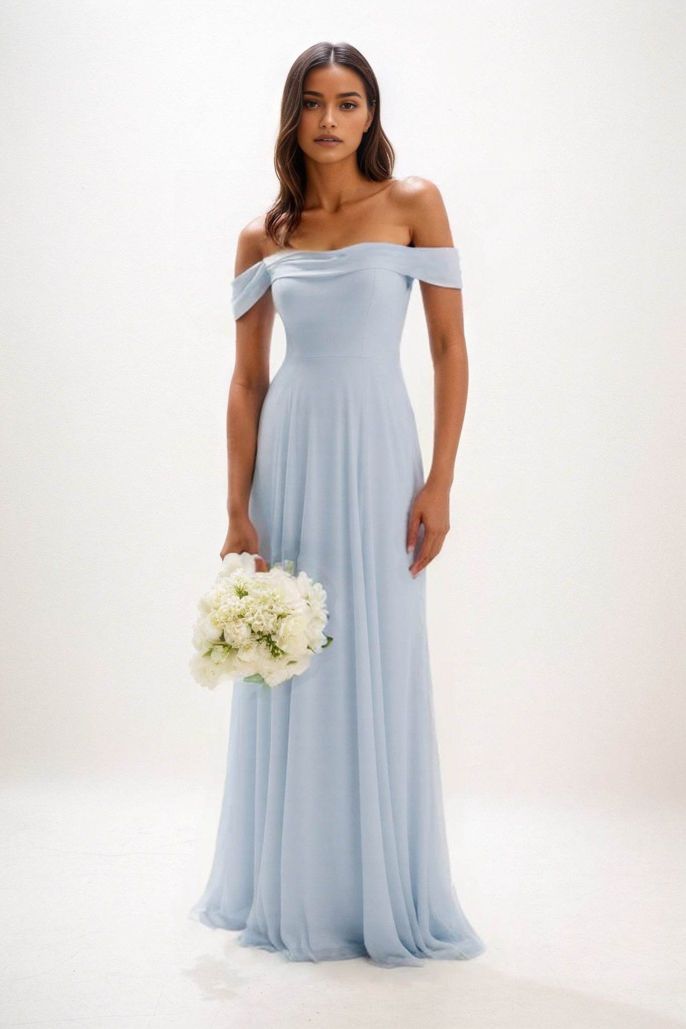 Elegant A Line Maxi Chiffon Bridesmaid Dress Bridesmaid Dress