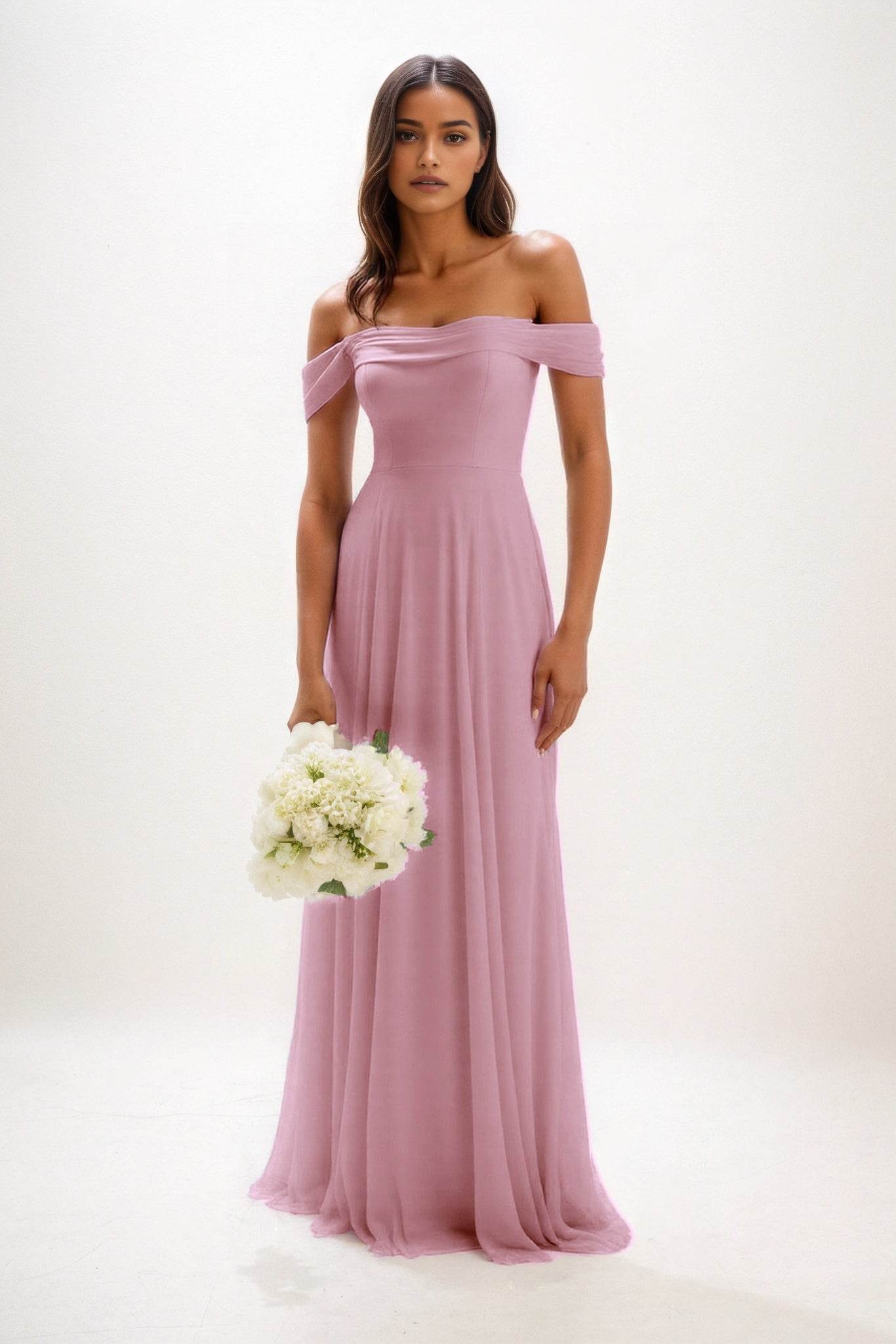Elegant A Line Maxi Chiffon Bridesmaid Dress Bridesmaid Dress