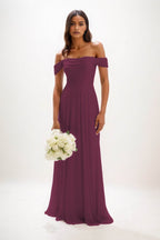 Elegant A Line Maxi Chiffon Bridesmaid Dress Bridesmaid Dress