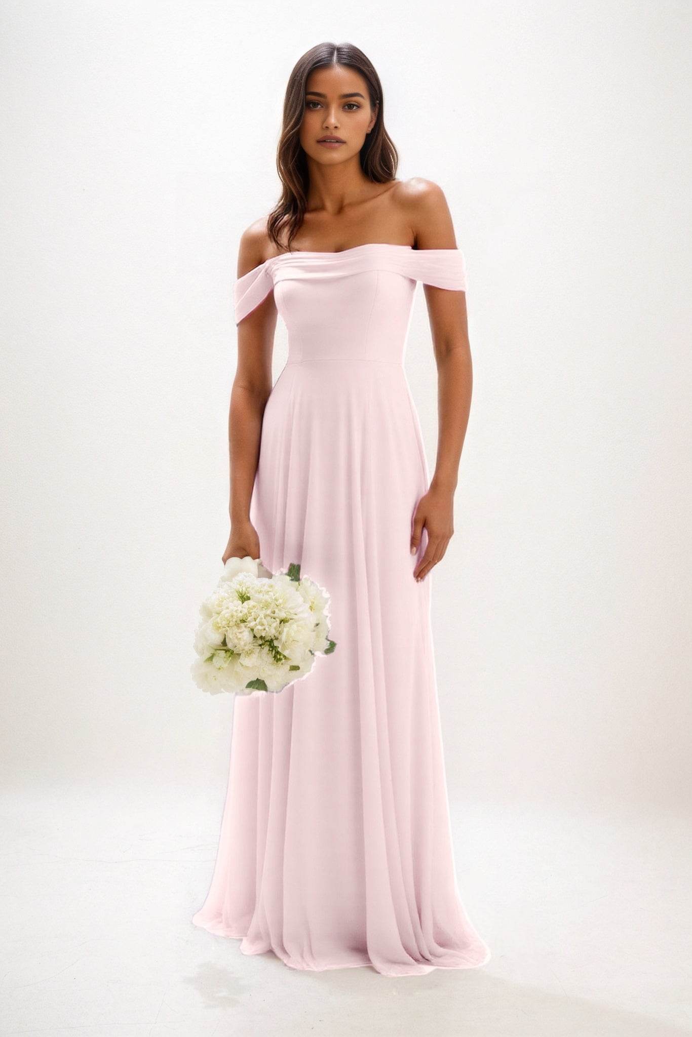 Elegant A Line Maxi Chiffon Bridesmaid Dress Bridesmaid Dress
