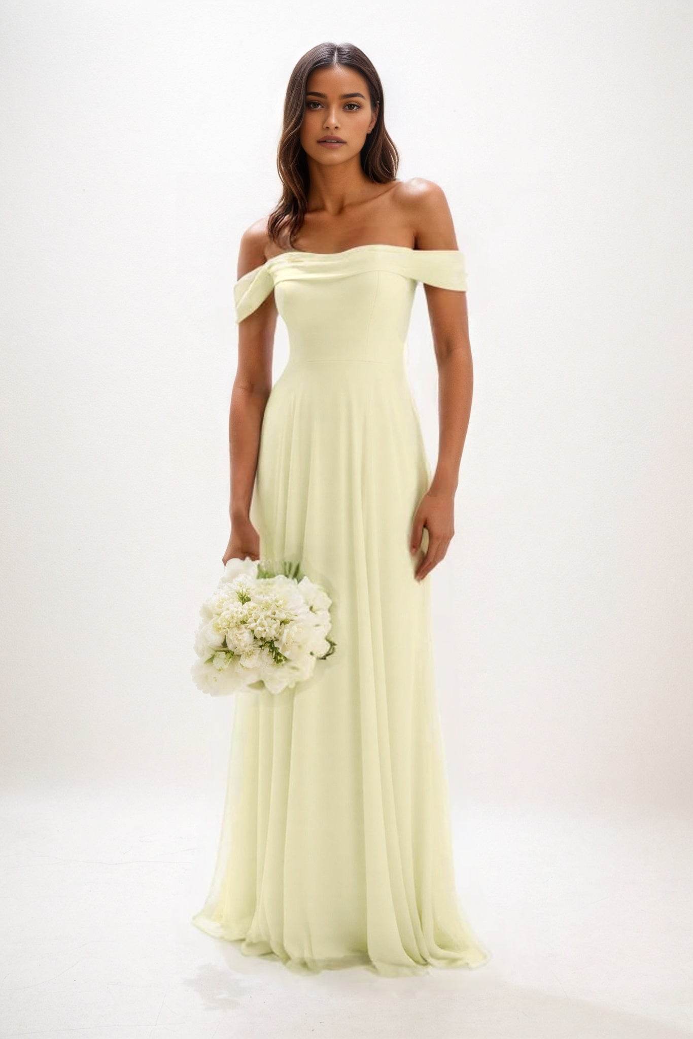 Elegant A Line Maxi Chiffon Bridesmaid Dress Bridesmaid Dress