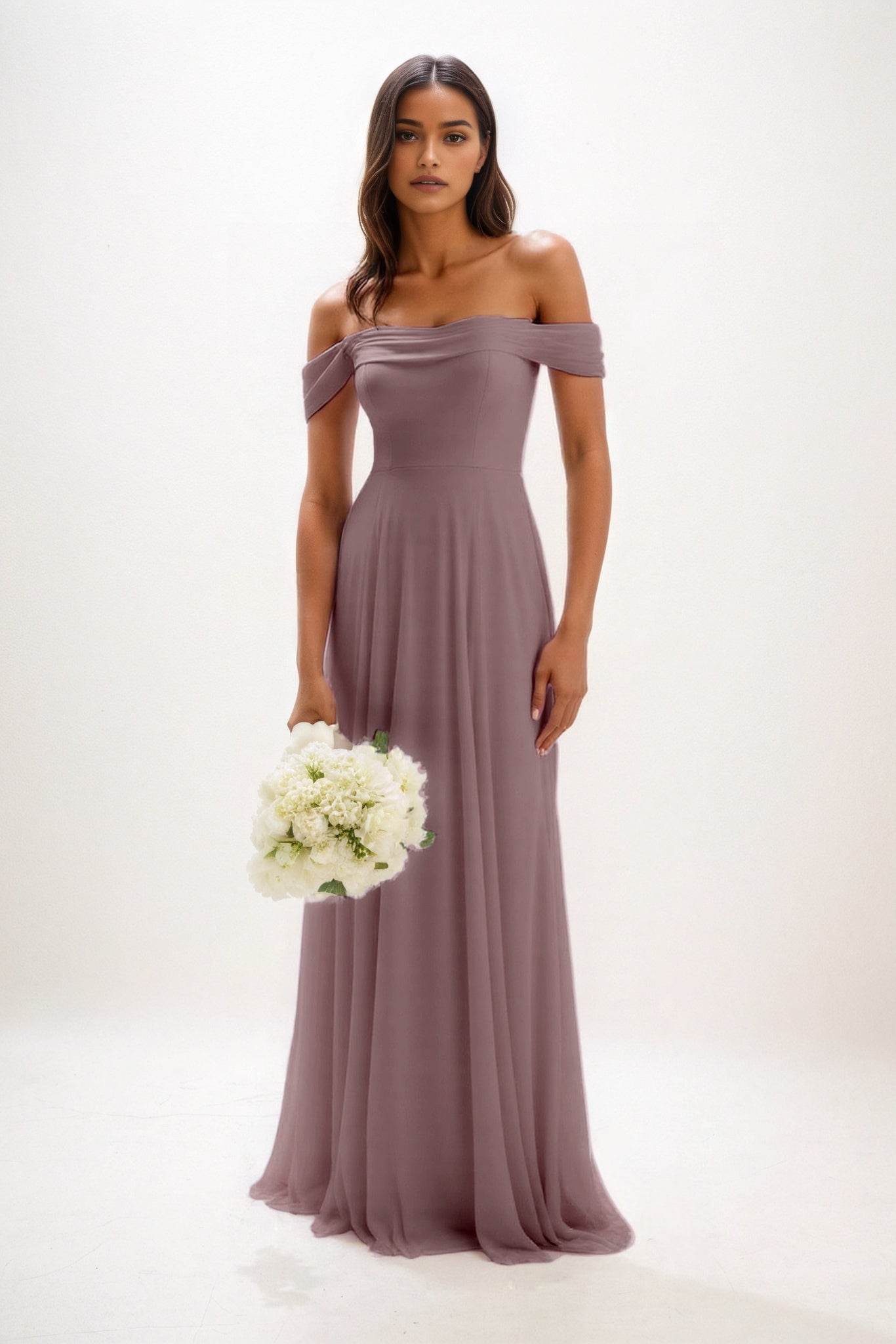Elegant A Line Maxi Chiffon Bridesmaid Dress Bridesmaid Dress