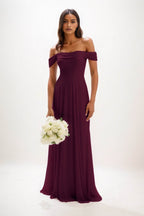 Elegant A Line Maxi Chiffon Bridesmaid Dress Bridesmaid Dress