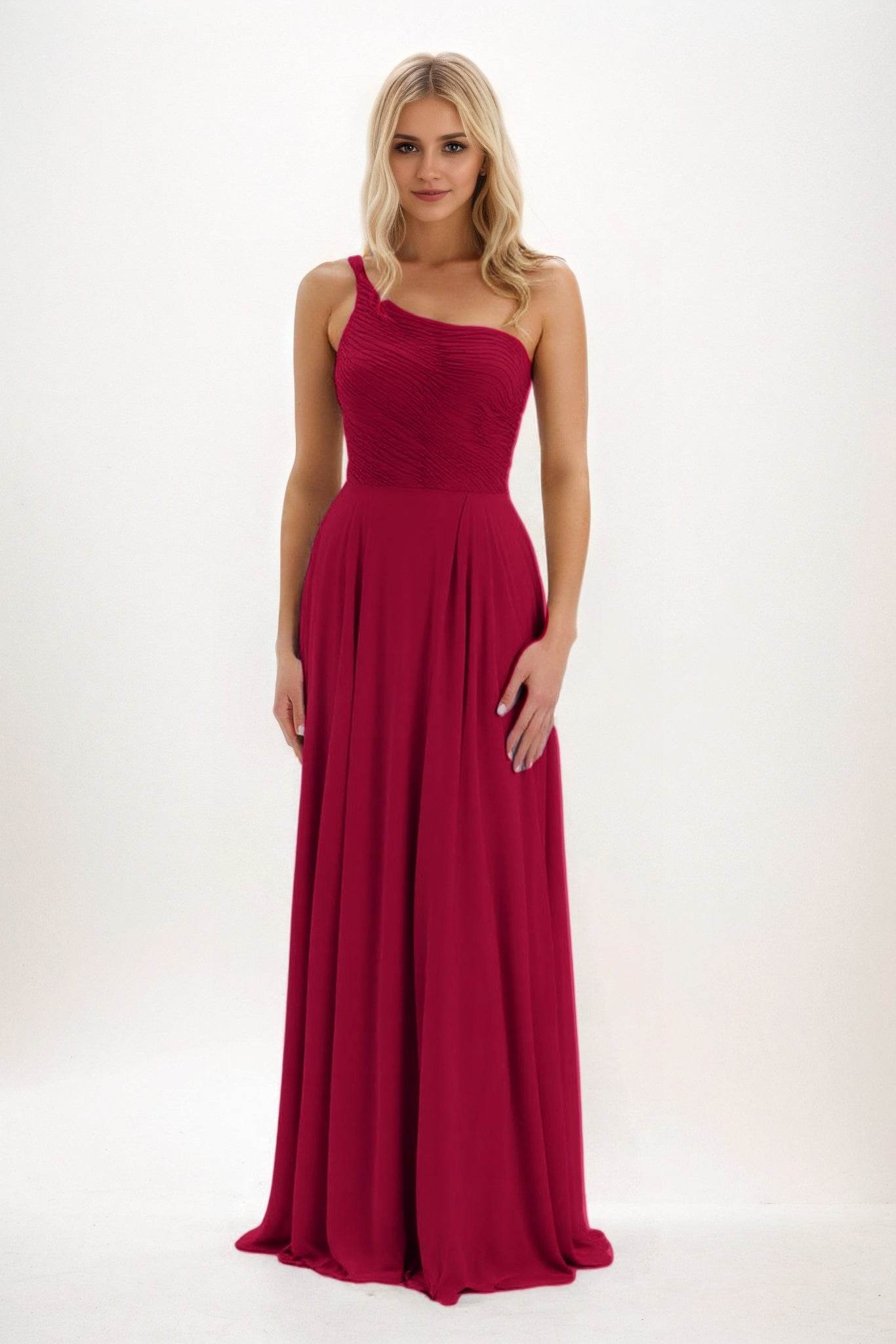 Elegant A Line Maxi Chiffon Bridesmaid Dress Bridesmaid Dress