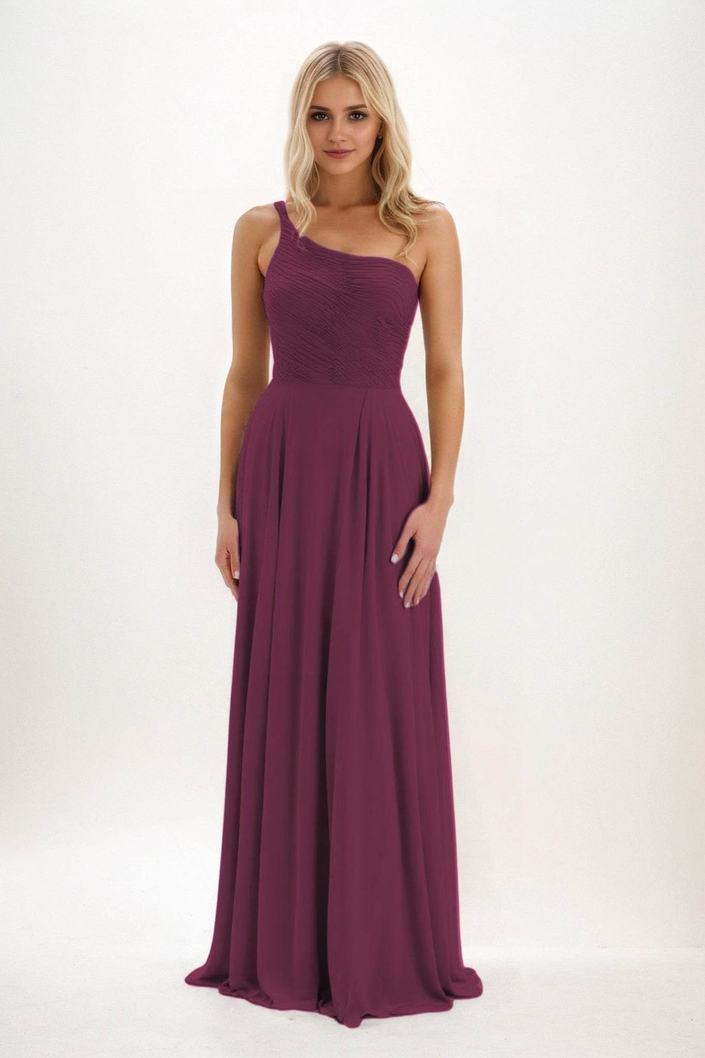 Elegant A Line Maxi Chiffon Bridesmaid Dress Bridesmaid Dress
