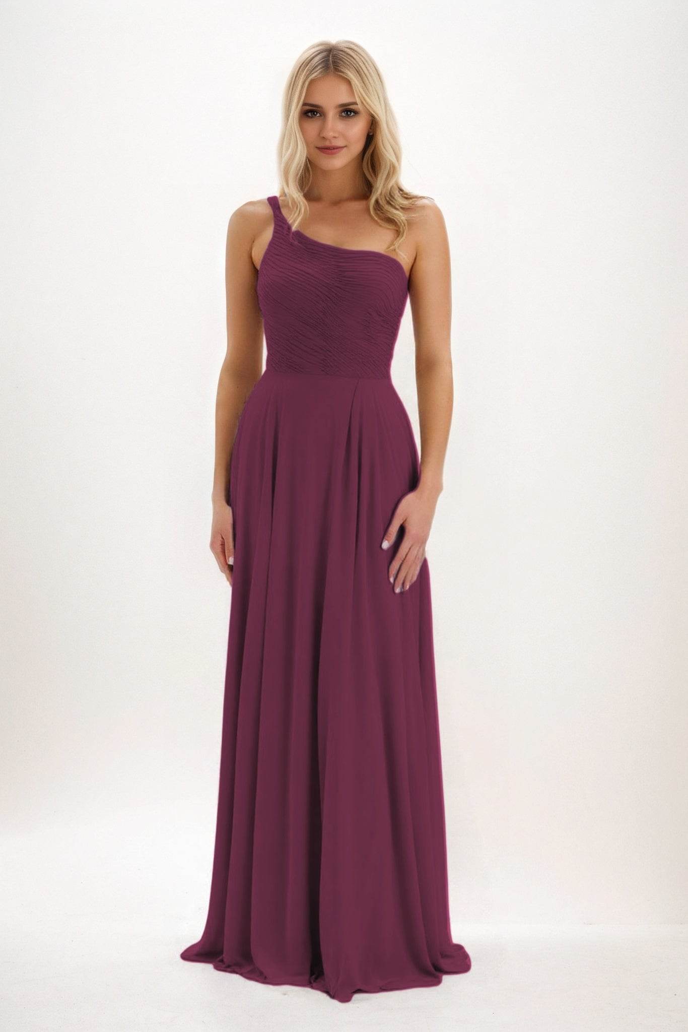 Elegant A Line Maxi Chiffon Bridesmaid Dress Bridesmaid Dress