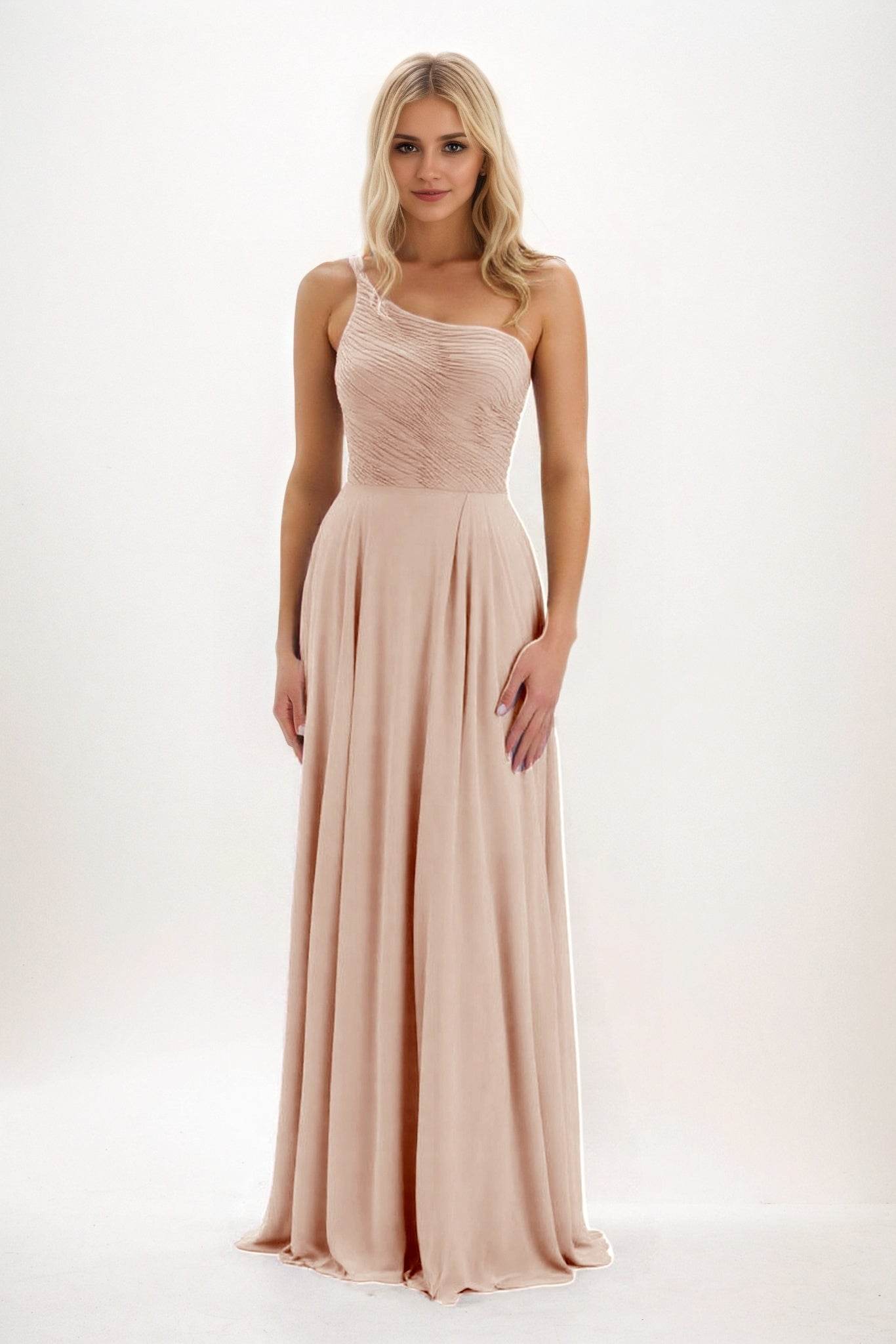 Elegant A Line Maxi Chiffon Bridesmaid Dress Bridesmaid Dress