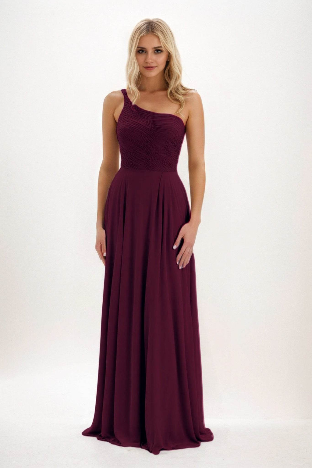 Elegant A Line Maxi Chiffon Bridesmaid Dress Bridesmaid Dress