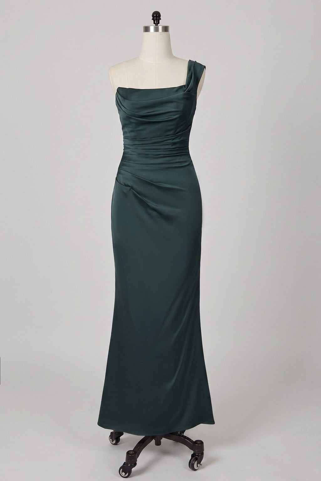 Elegant Sheath Column Floor Length Acetate Satin Bridesmaid Dress CG0302BM Bridesmaid Dress