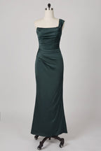 Elegant Sheath Column Floor Length Acetate Satin Bridesmaid Dress CG0302BM Bridesmaid Dress