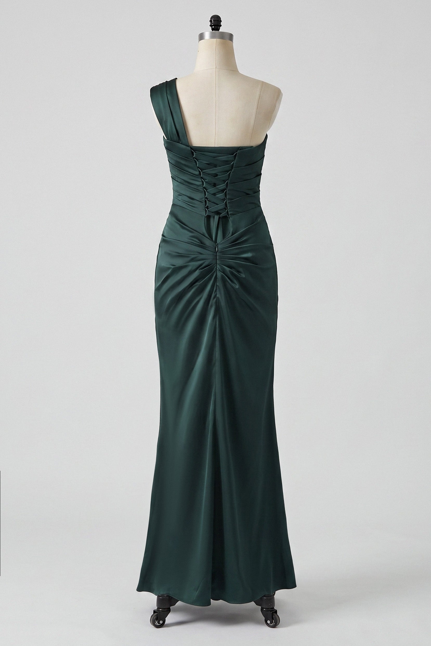 Elegant Sheath Column Floor Length Acetate Satin Bridesmaid Dress CG0302BM Bridesmaid Dress