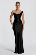 Elegant Sheath Column Floor Length Acetate Satin Bridesmaid Dress CG0302BM Bridesmaid Dress