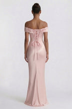 Elegant Sheath Column Floor Length Acetate Satin Bridesmaid Dress CG0303BM Bridesmaid Dress