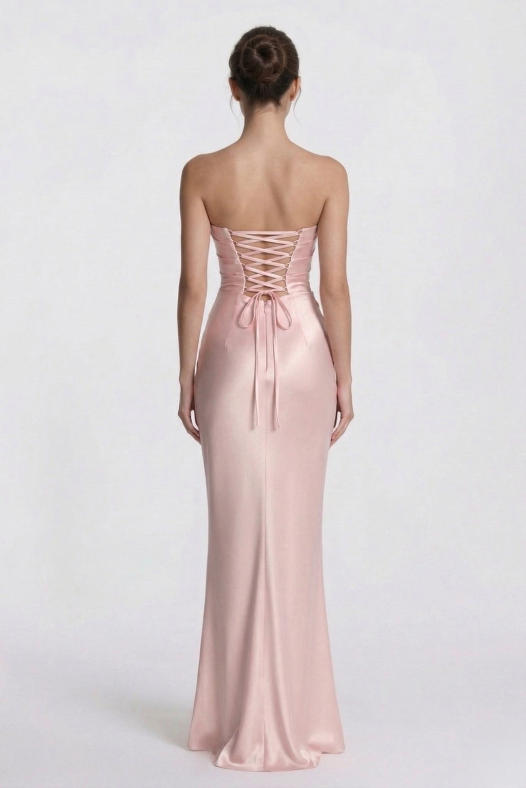 Elegant Sheath Column Floor Length Acetate Satin Bridesmaid Dress CG0305BM Bridesmaid Dress