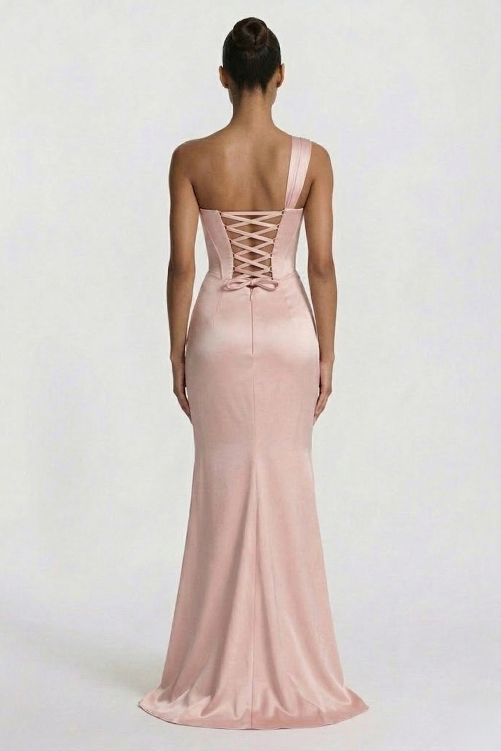 Elegant Sheath Column Floor Length Acetate Satin Bridesmaid Dress CG0307BM Bridesmaid Dress