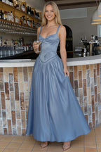 Elegant A Line/Two Piece Ankle Length Soft Satin Bridesmaid Dress CG0311BM Bridesmaid Dress