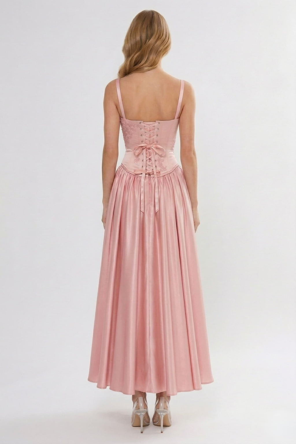 Elegant A Line/Two Piece Ankle Length Soft Satin Bridesmaid Dress CG0311BM Bridesmaid Dress
