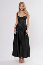 Elegant A Line/Two Piece Ankle Length Soft Satin Bridesmaid Dress CG0311BM Bridesmaid Dress
