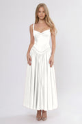 Elegant A Line/Two Piece Ankle Length Soft Satin Bridesmaid Dress CG0311BM Bridesmaid Dress