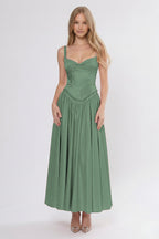 Elegant A Line/Two Piece Ankle Length Soft Satin Bridesmaid Dress CG0311BM Bridesmaid Dress
