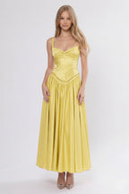 Elegant A Line/Two Piece Ankle Length Soft Satin Bridesmaid Dress CG0311BM Bridesmaid Dress