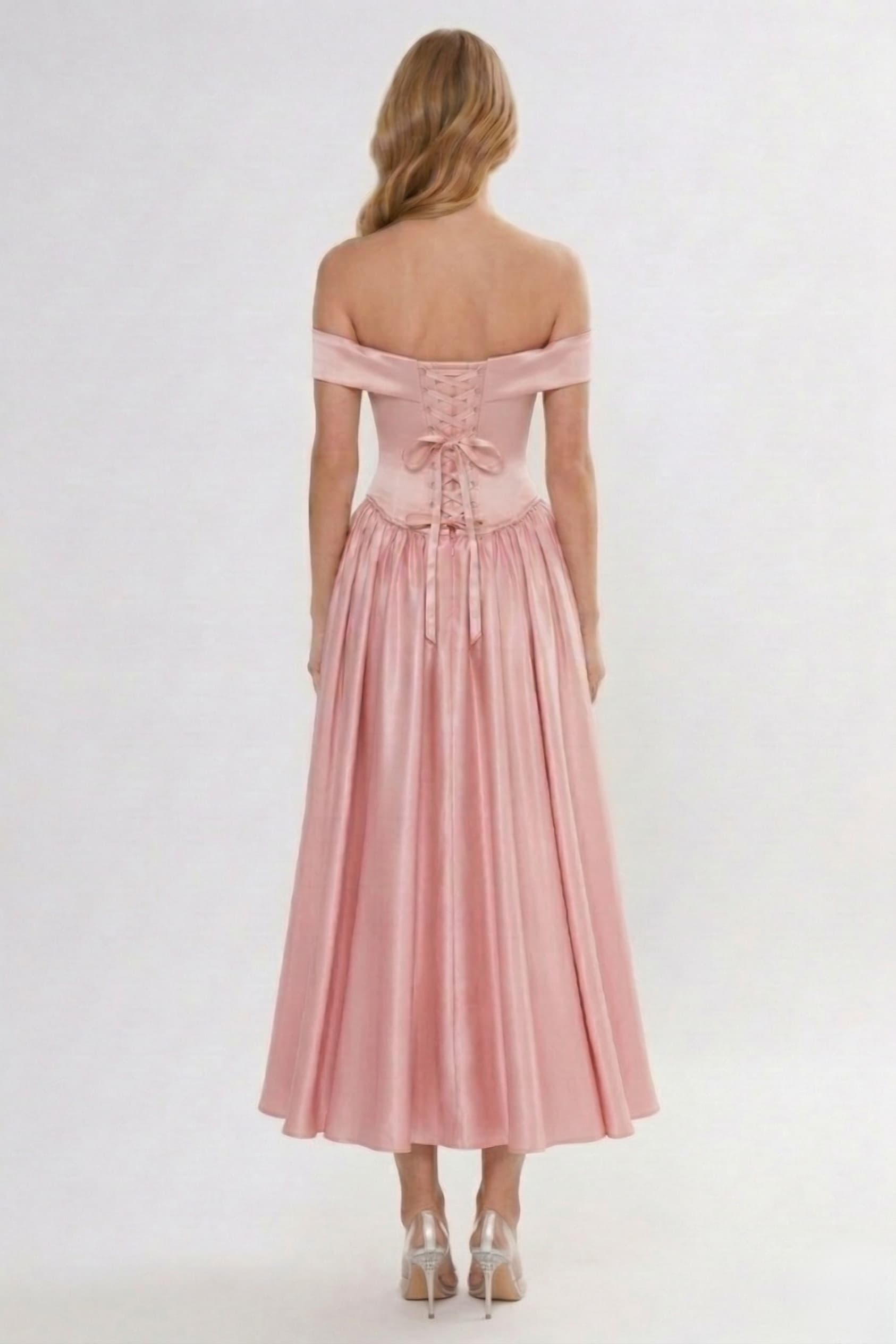 Elegant A Line/Two Piece Ankle Length Soft Satin Bridesmaid Dress CG0313BM Bridesmaid Dress