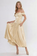 Elegant A Line/Two Piece Ankle Length Soft Satin Bridesmaid Dress CG0313BM Bridesmaid Dress