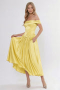 Elegant A Line/Two Piece Ankle Length Soft Satin Bridesmaid Dress CG0313BM Bridesmaid Dress