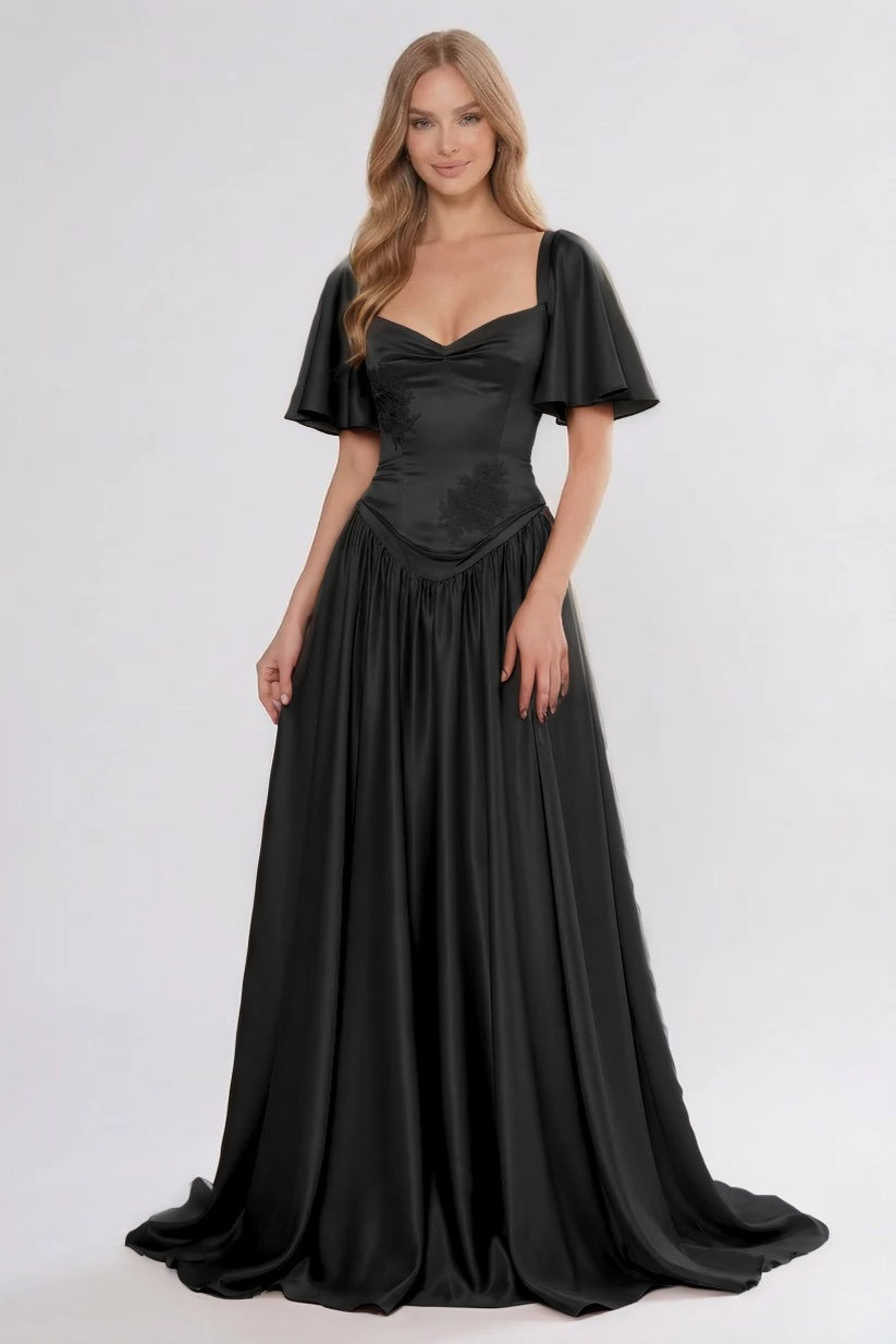 Elegant A Line/Two Piece Floor Length Soft Satin Bridesmaid Dress CG0316BM Bridesmaid Dress