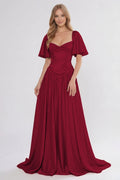 Elegant A Line/Two Piece Floor Length Soft Satin Bridesmaid Dress CG0316BM Bridesmaid Dress