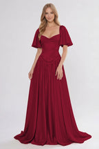 Elegant A Line/Two Piece Floor Length Soft Satin Bridesmaid Dress CG0316BM Bridesmaid Dress