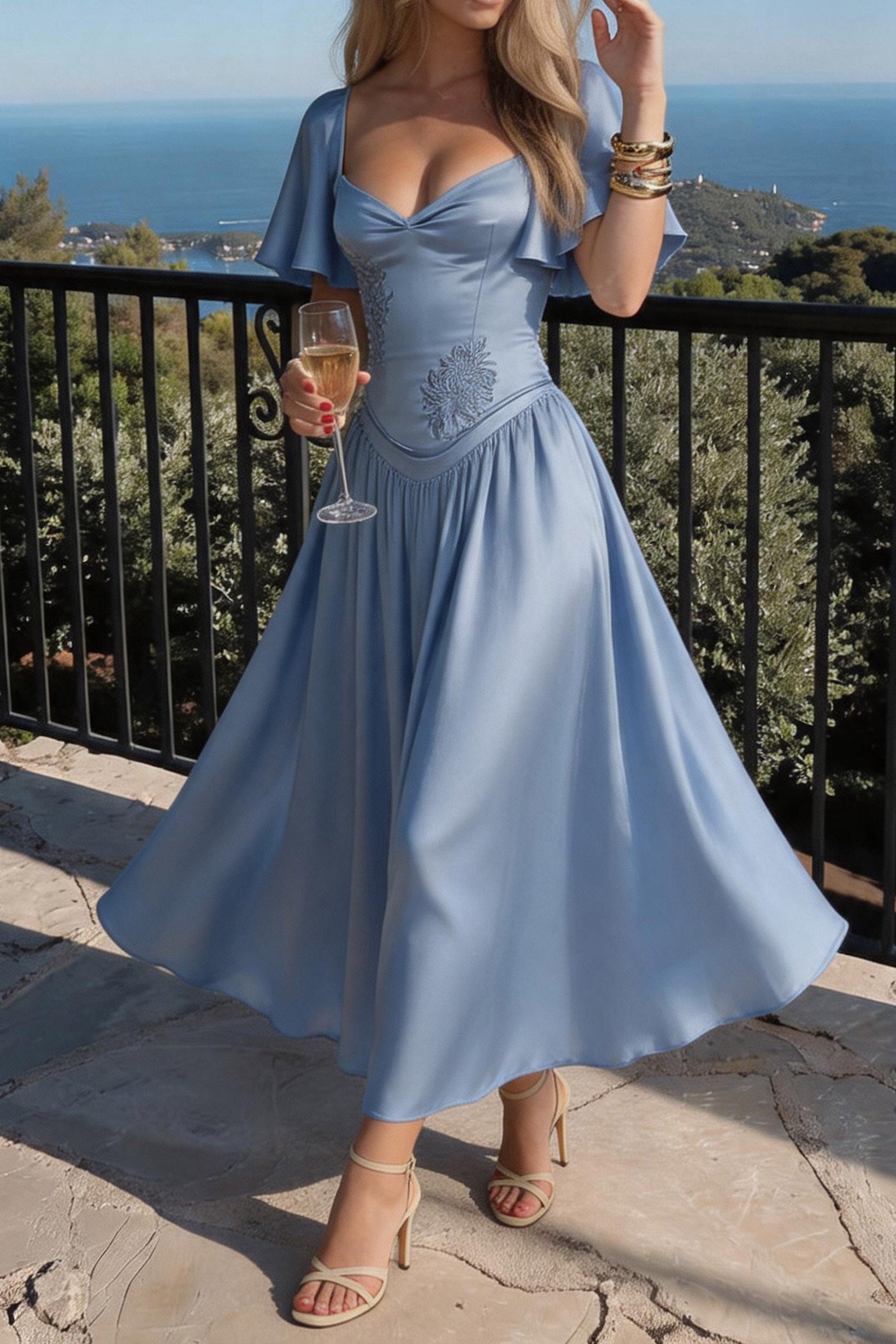 Elegant A Line/Two Piece Ankle Length Soft Satin Bridesmaid Dress CG0317BM Bridesmaid Dress