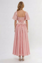 Elegant A Line/Two Piece Ankle Length Soft Satin Bridesmaid Dress CG0317BM Bridesmaid Dress