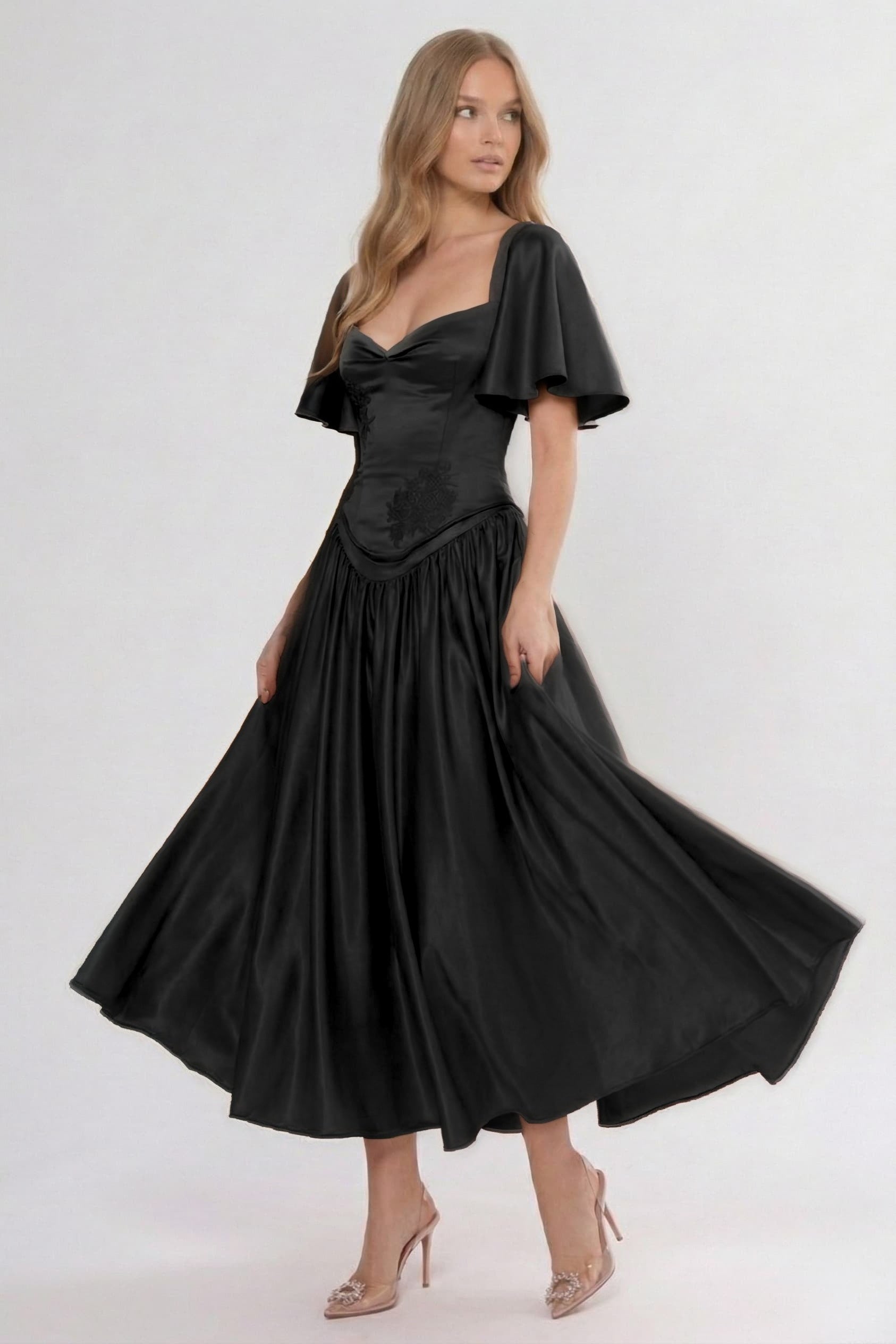 Elegant A Line/Two Piece Ankle Length Soft Satin Bridesmaid Dress CG0317BM Bridesmaid Dress