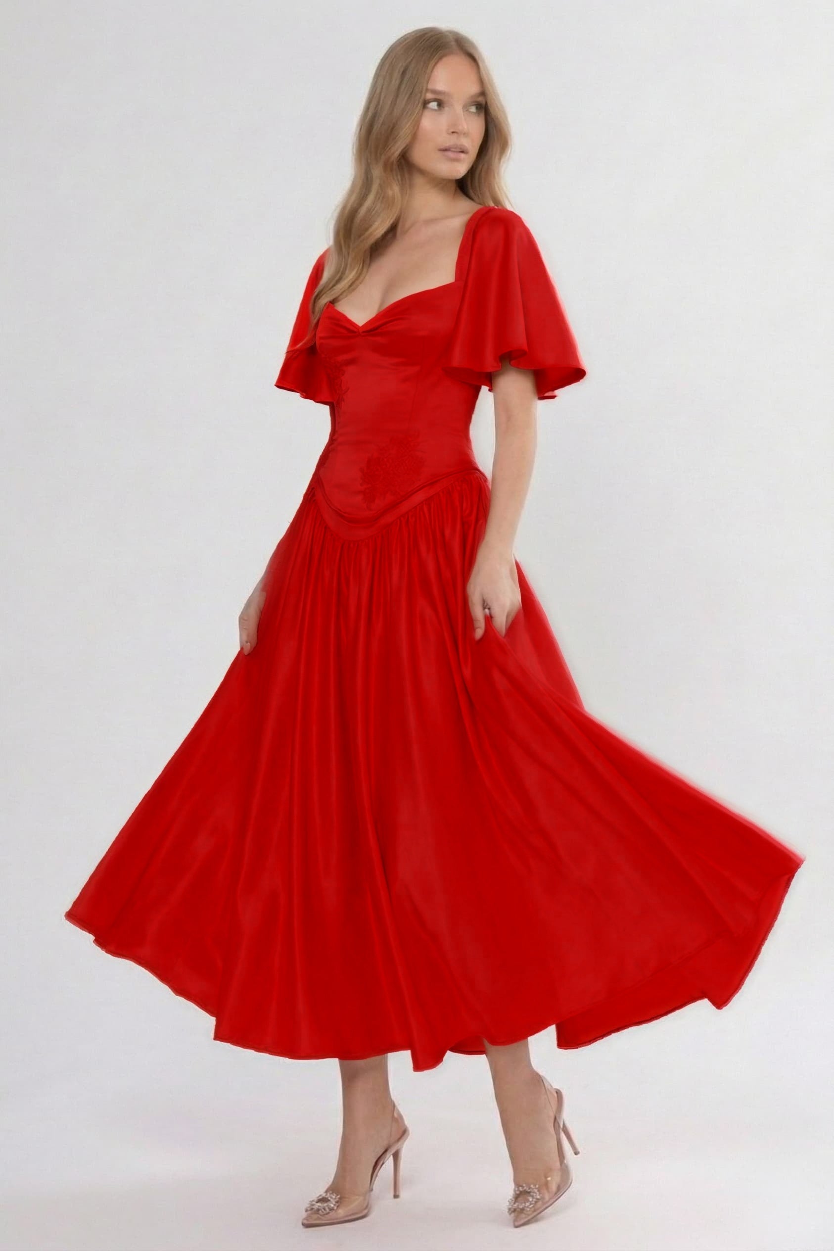 Elegant A Line/Two Piece Ankle Length Soft Satin Bridesmaid Dress CG0317BM Bridesmaid Dress