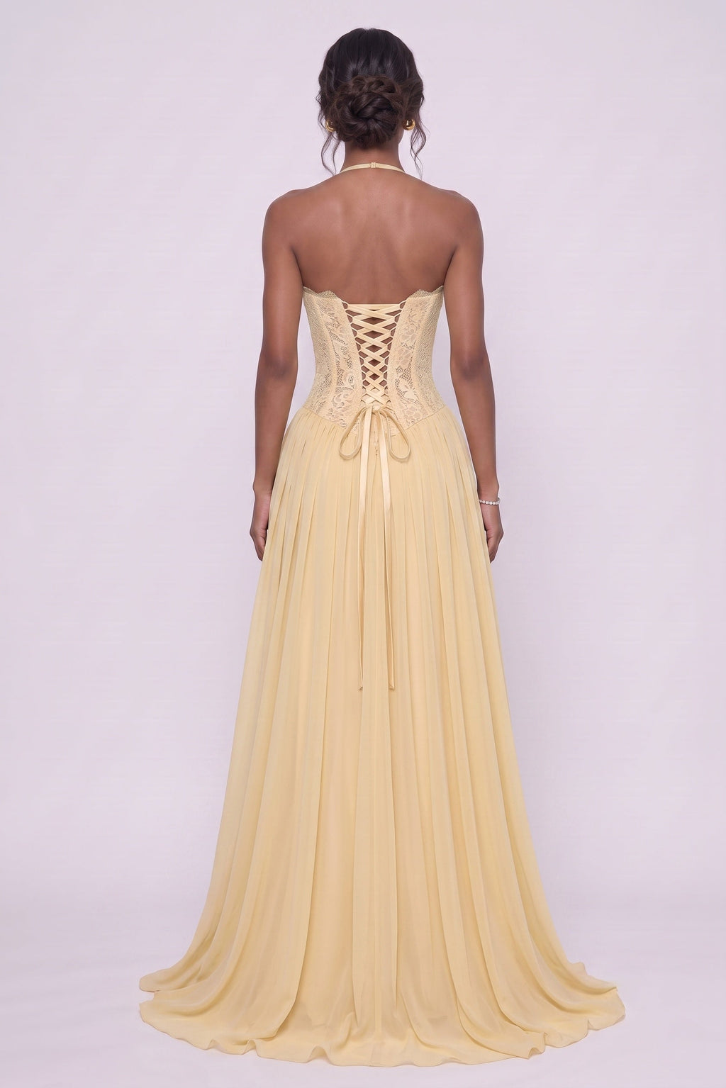 Elegant A Line Floor length Chiffon Lace Bridesmaid Dress CG0337BM Bridesmaid Dress