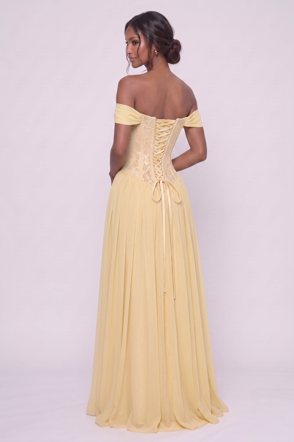 Elegant A Line Floor length Chiffon Lace Bridesmaid Dress CG0338BM Bridesmaid Dress