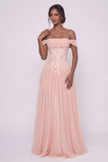 Elegant A Line Floor length Chiffon Lace Bridesmaid Dress CG0338BM Bridesmaid Dress