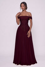 Elegant A Line Floor length Chiffon Lace Bridesmaid Dress CG0338BM Bridesmaid Dress