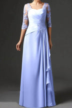 Elegant Sheath Column Floor Length Chiffon Mother Dress Mother of the Bride Dress