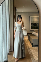 Elegant Sheath Column Floor Length Chiffon Mother Dress Mother of the Bride Dress
